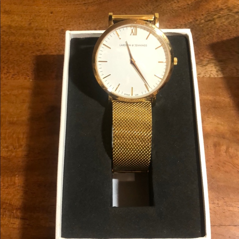 Larrson & Jennings Lugano Milanese 40MM Gold Watch
